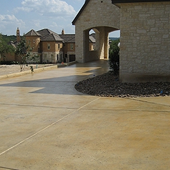 Exterior stained concrete