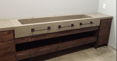 concrete large trough sink
