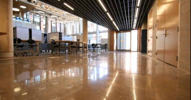 polished concret flooring university