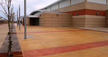 school exterior concrete